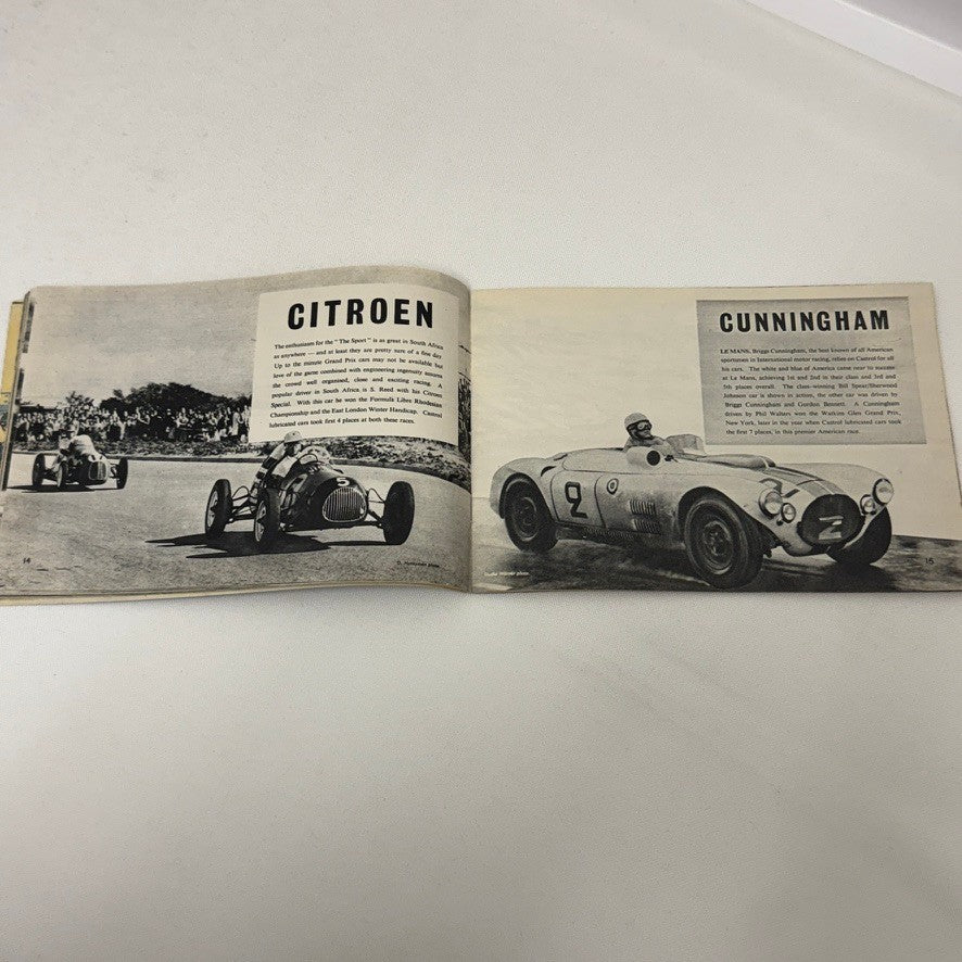 1954 Castrol Racing Achievements Brochure Alfa Romeo Aston Martin Austin Healey