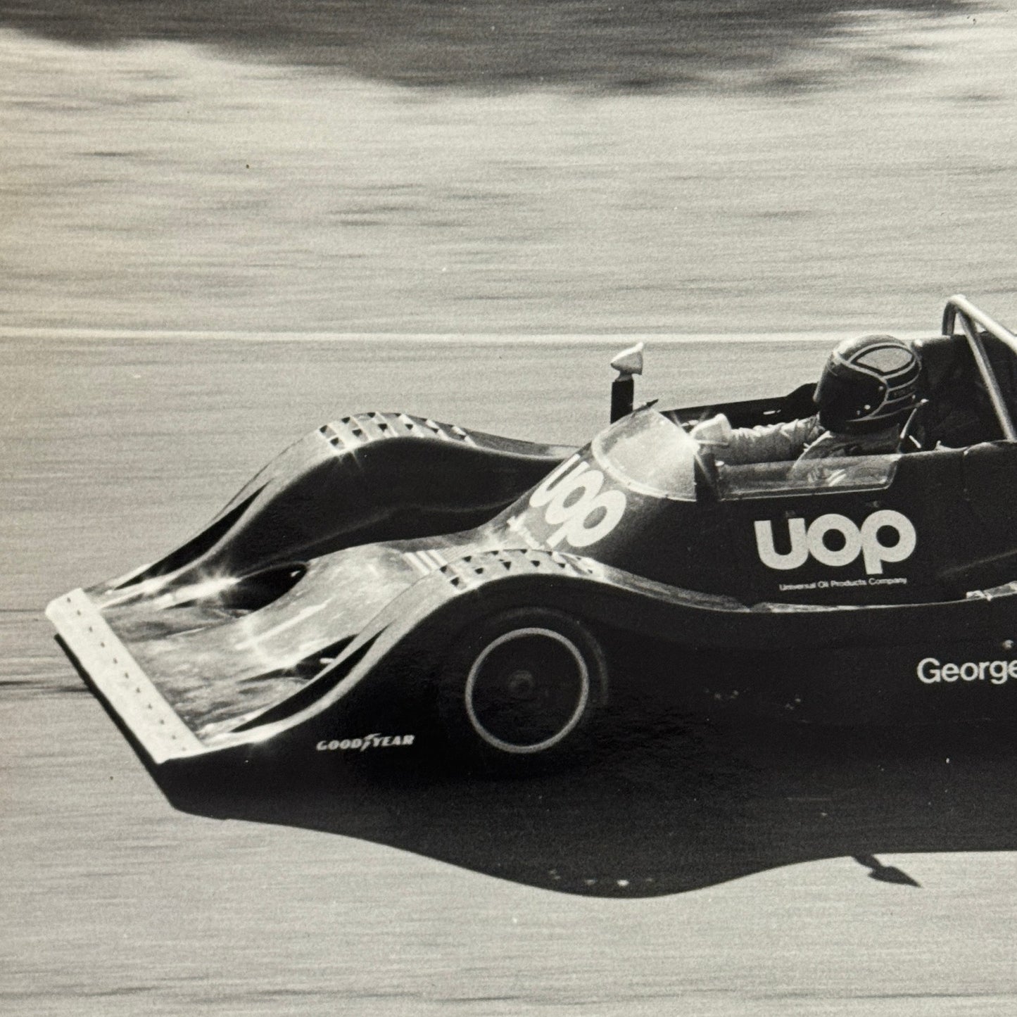 Vintage Racing Photo Photograph George Follmer UOP Race Car