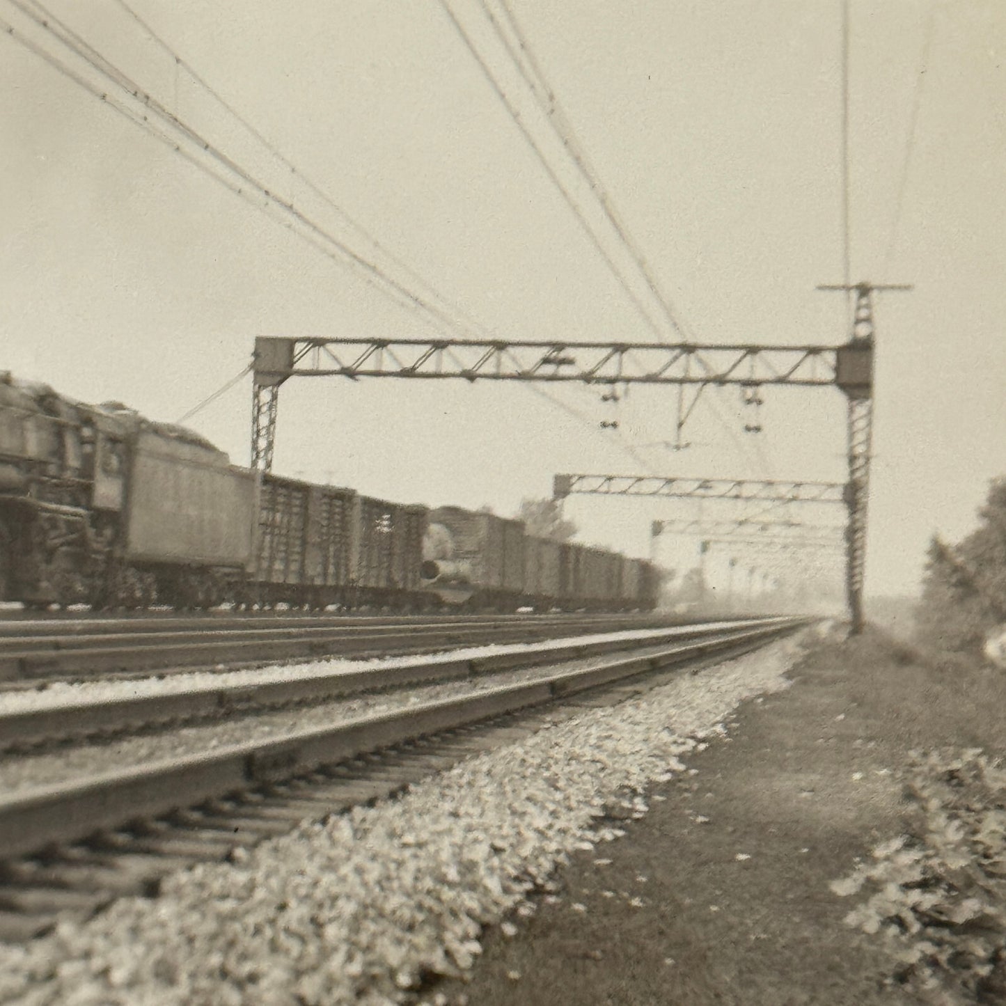 Vintage Train Locomotive Photo Photograph Railway Rail