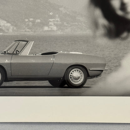 FIat 850 Spider Convertible Roadster Car Factory Press Photo Photograph Vintage