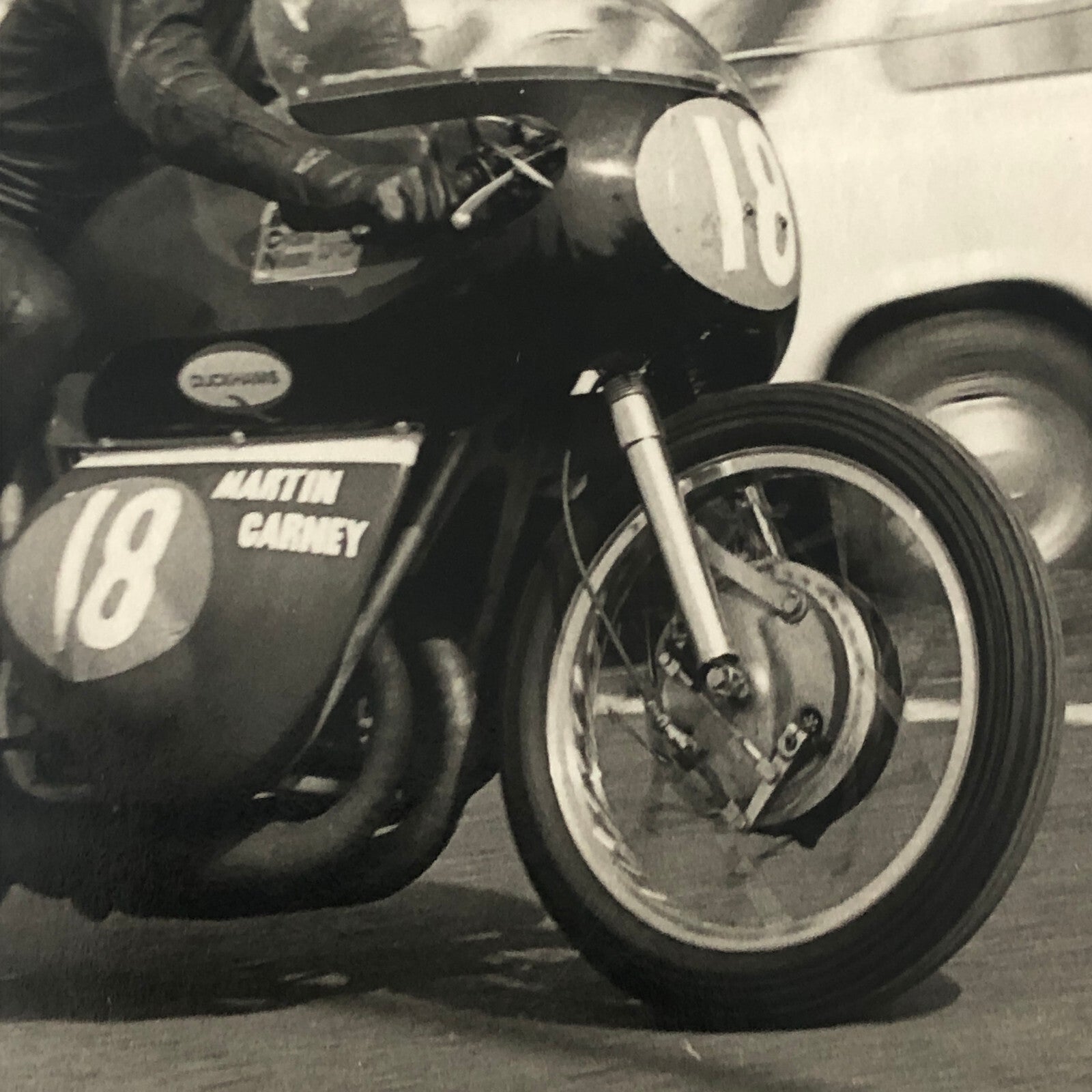 Vintage Motorcycle Racing Photo photograph Rider Gilberto Parlotti 1971