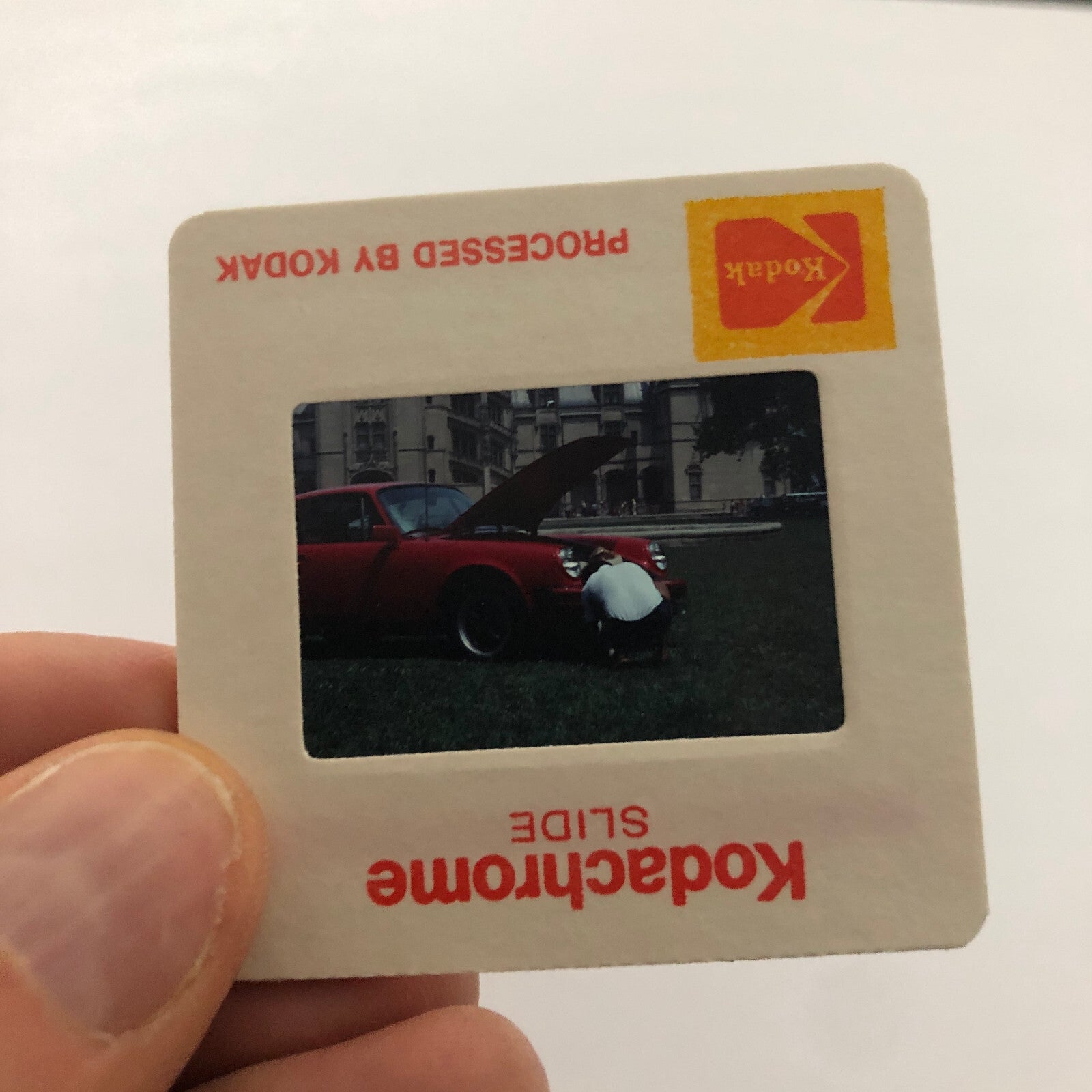 Porsche 911 Car 35mm Photo Slide Vintage 1981