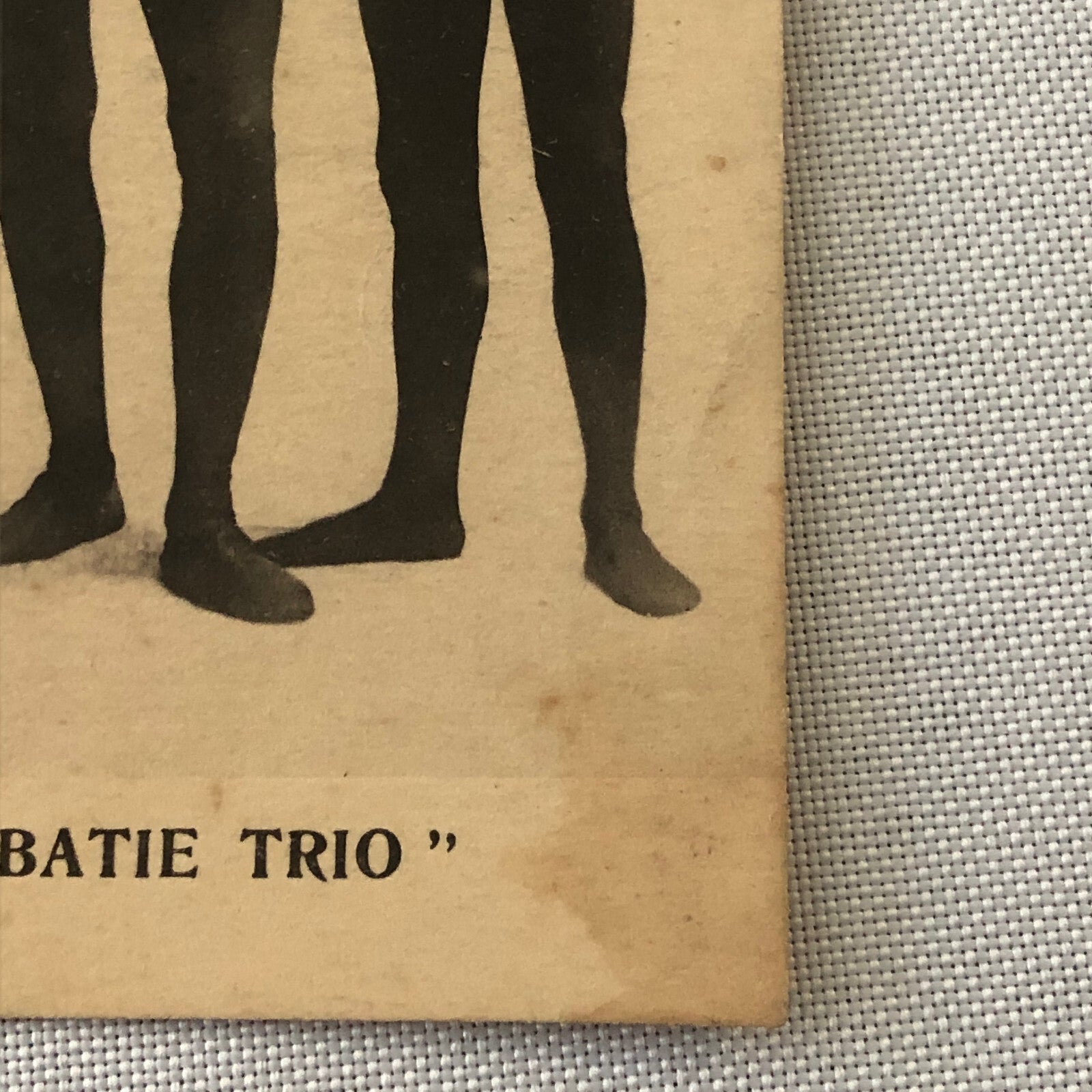 Circus Acrobat Performer Act Postcard Post Card Vintage Acrobatie Trio French