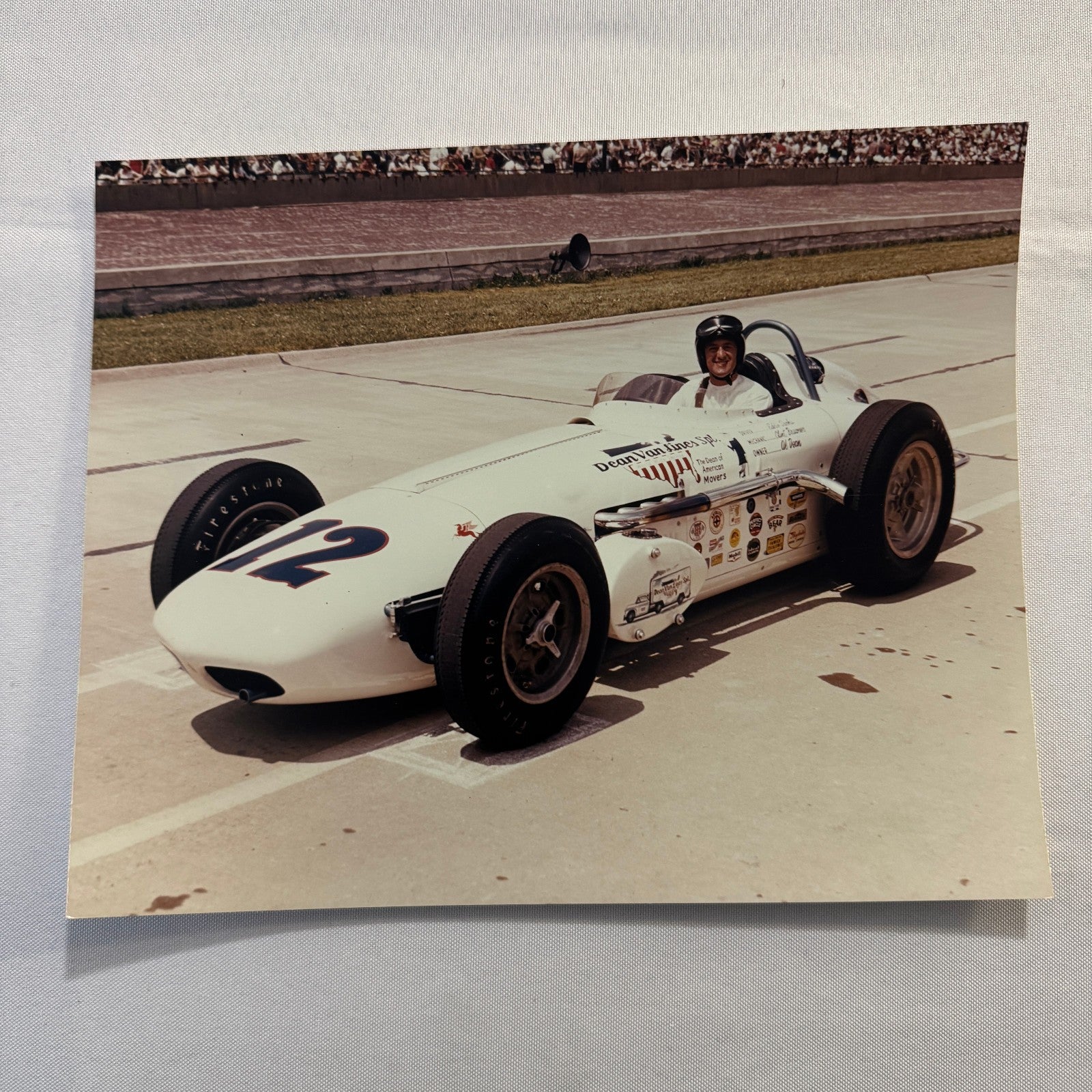 Vintage Indy Racing Photo Eddie Sachs 1961 Race Car Motorsport Modern Print