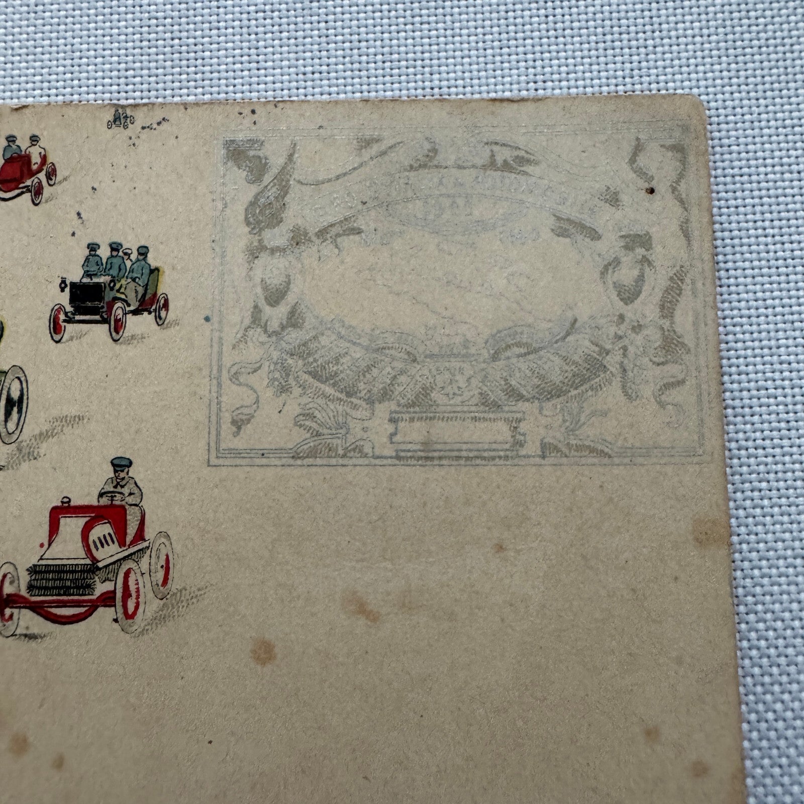 Vintage Car Automobile Postcard Post Card Italy Italian Posted with Stamp
