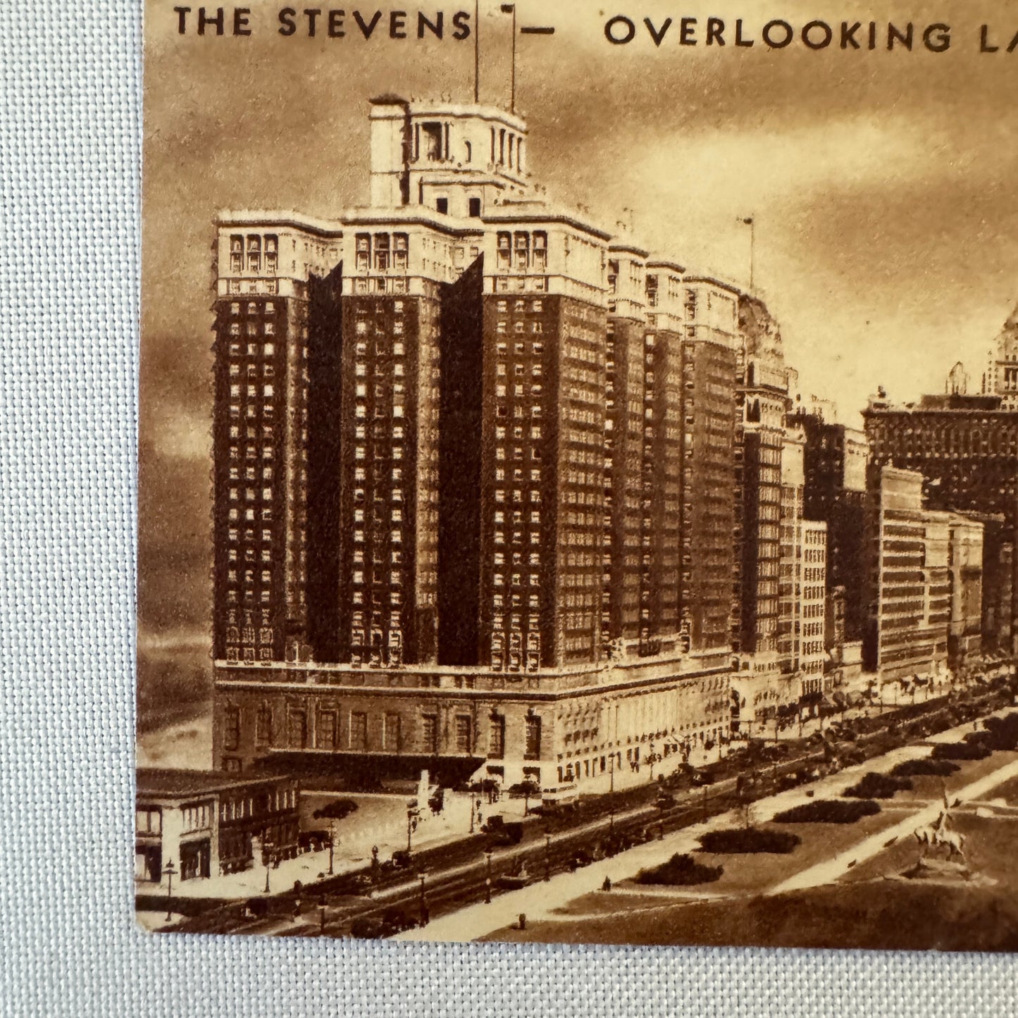 Vintage Postcard Post Card The Stevens Hotel Chicago Illinois