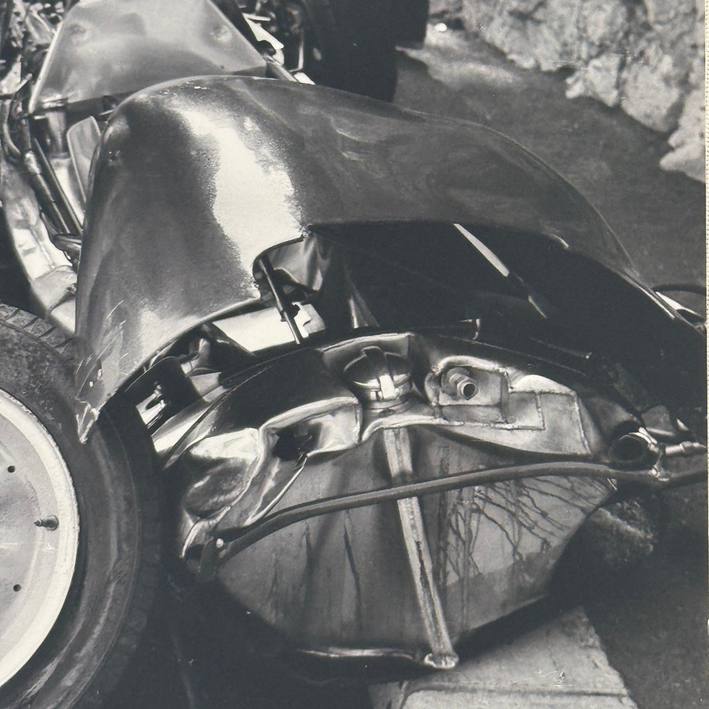 1961 Monaco Grand Prix Innes Ireland Lotus Car Crash Photo Photograph Modern
