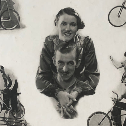Vintage Circus Photo Dan Sayton Ruth Bicycle Balancing Act Performer Photograph