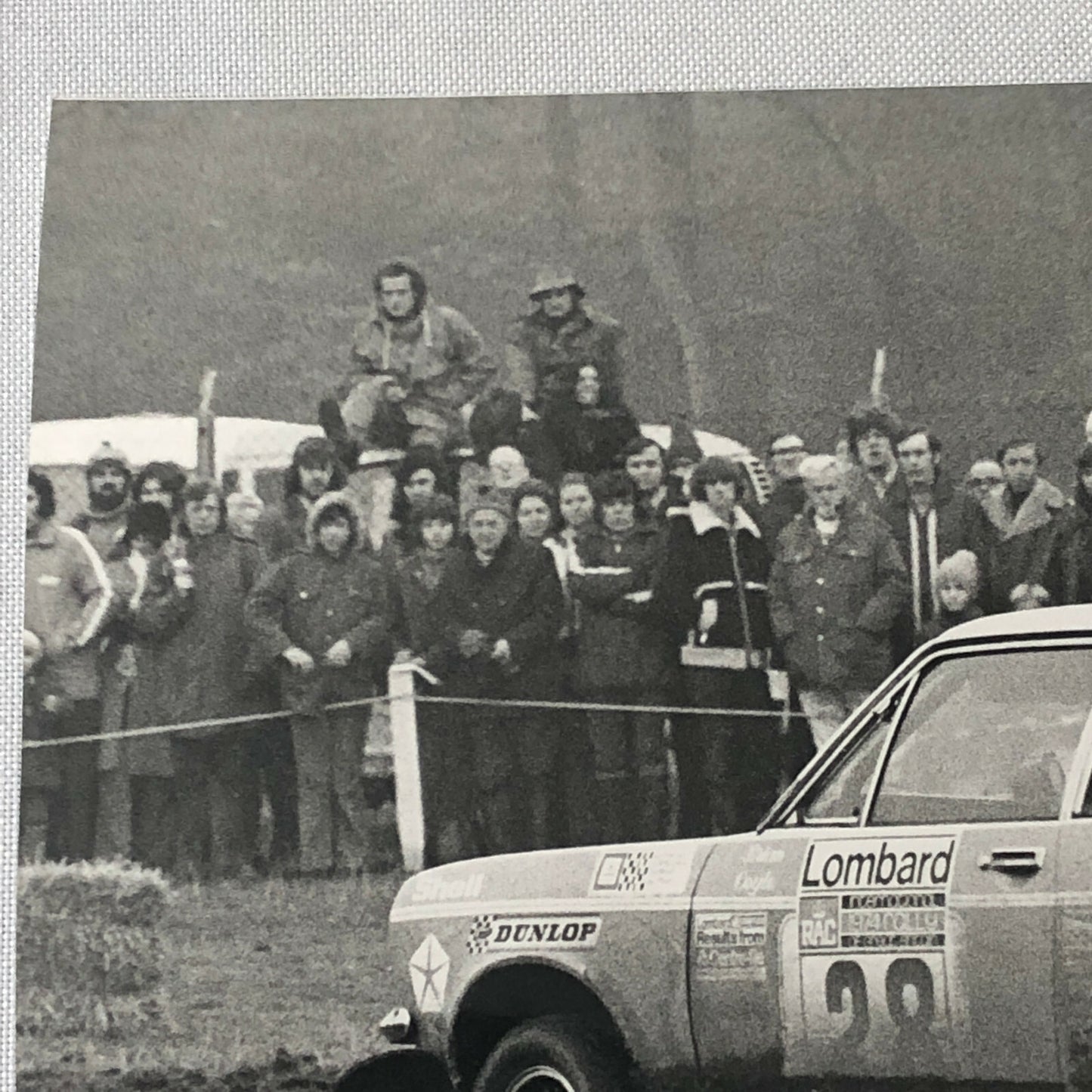 Vintage Rally Racing Photo Photograph 1974 Rallye RAC Chrysler Car 