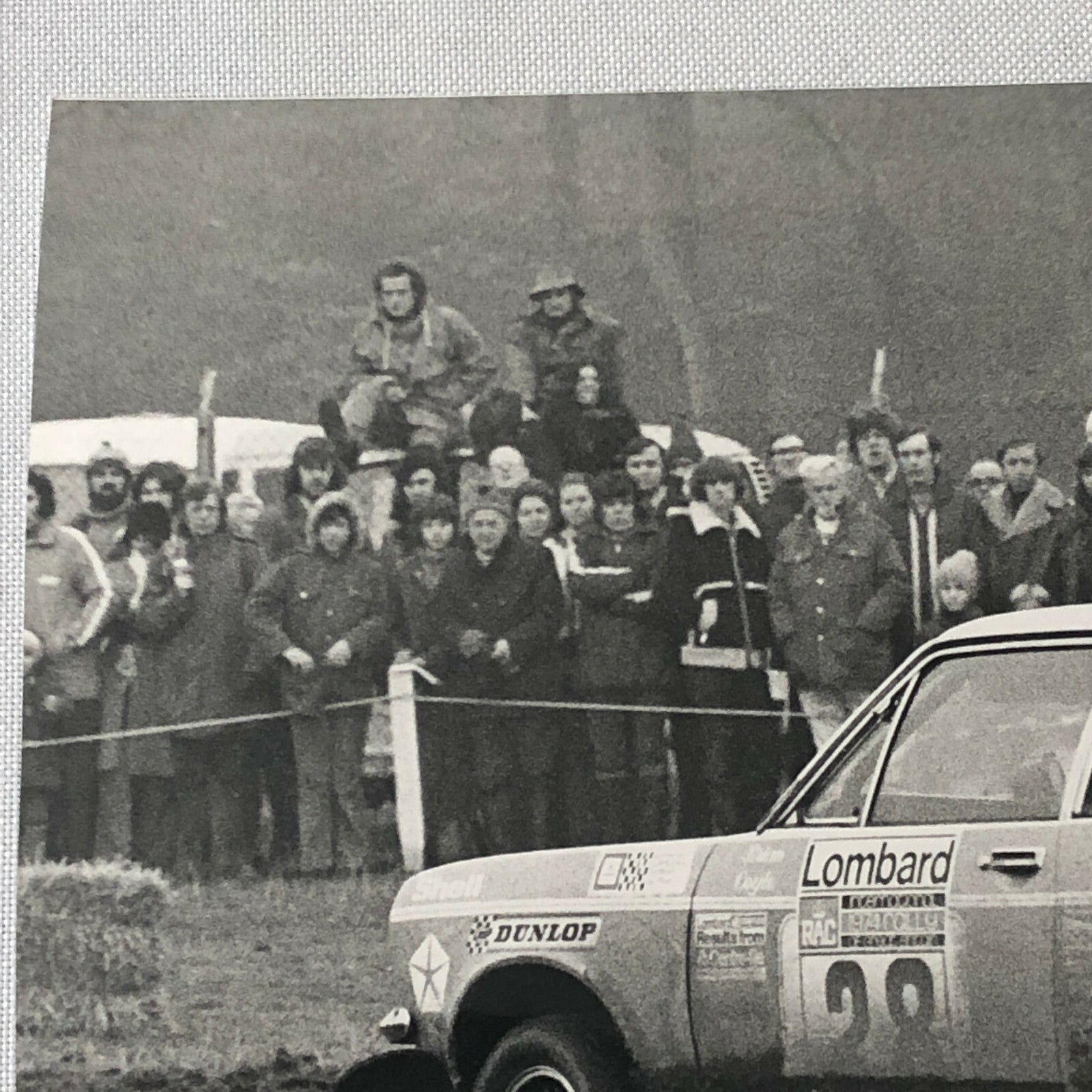 Vintage Rally Racing Photo Photograph 1974 Rallye RAC Chrysler Car 