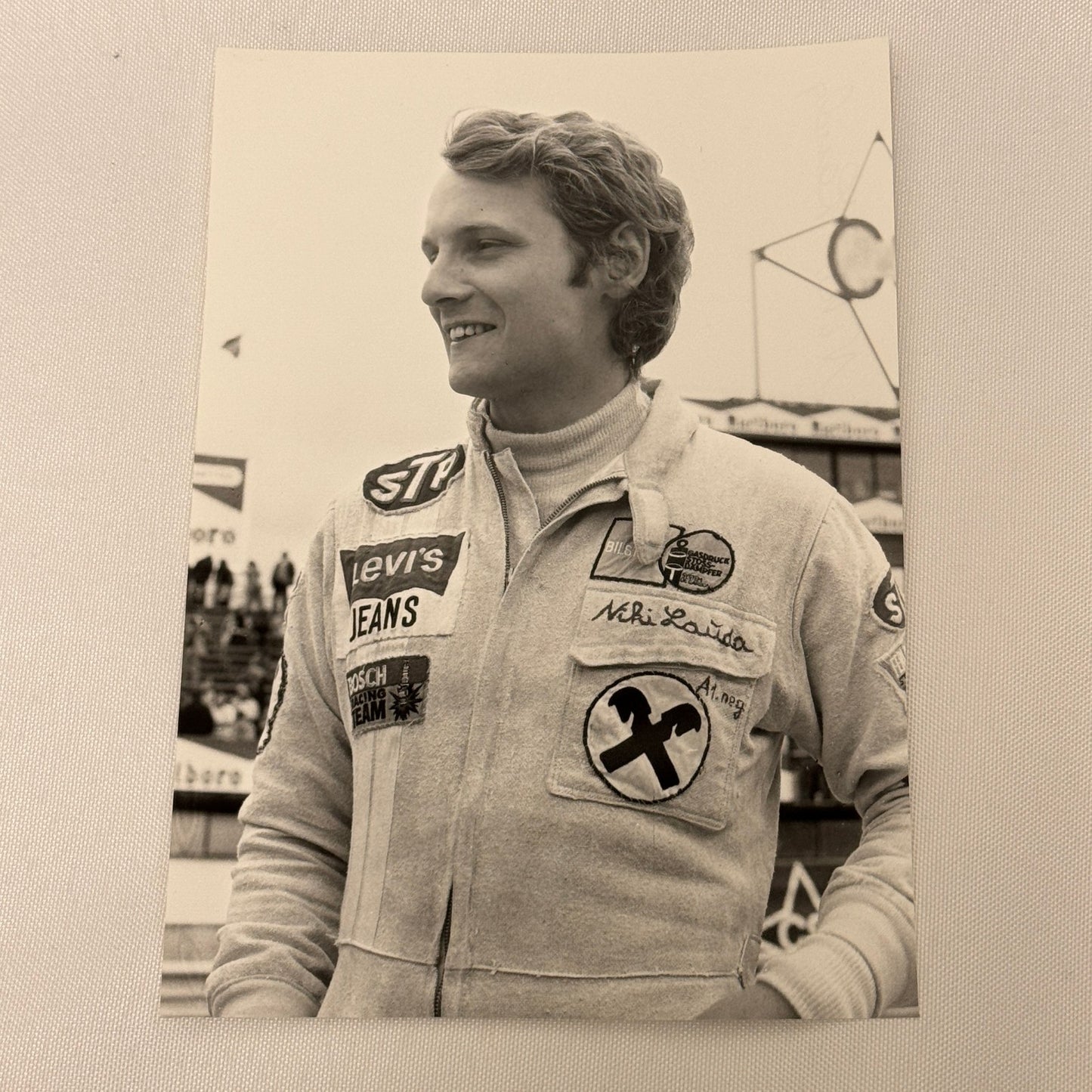 Vintage Racing Photo Niki Lauda 1972 Spanish Grand Prix Spain Motorsport