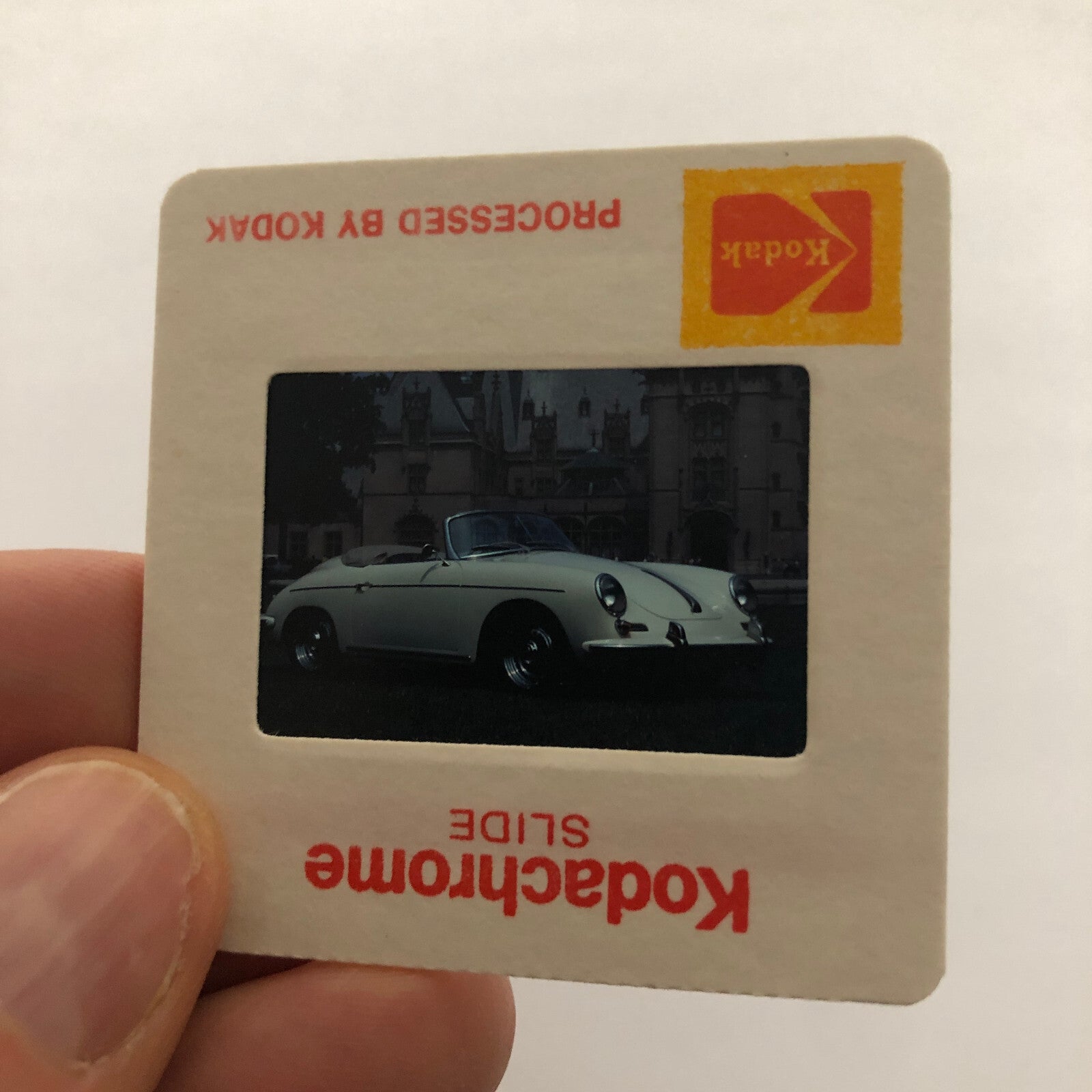Porsche 356 Cabriolet Convertible 35mm Photo Slide Vintage 1981