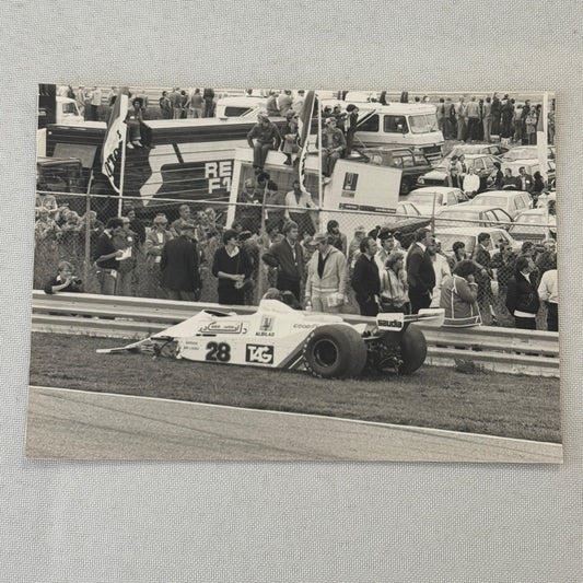 Clay Regazzoni Williams Grand Prix Car Crash Wreck Photo Photograph Vintage F1