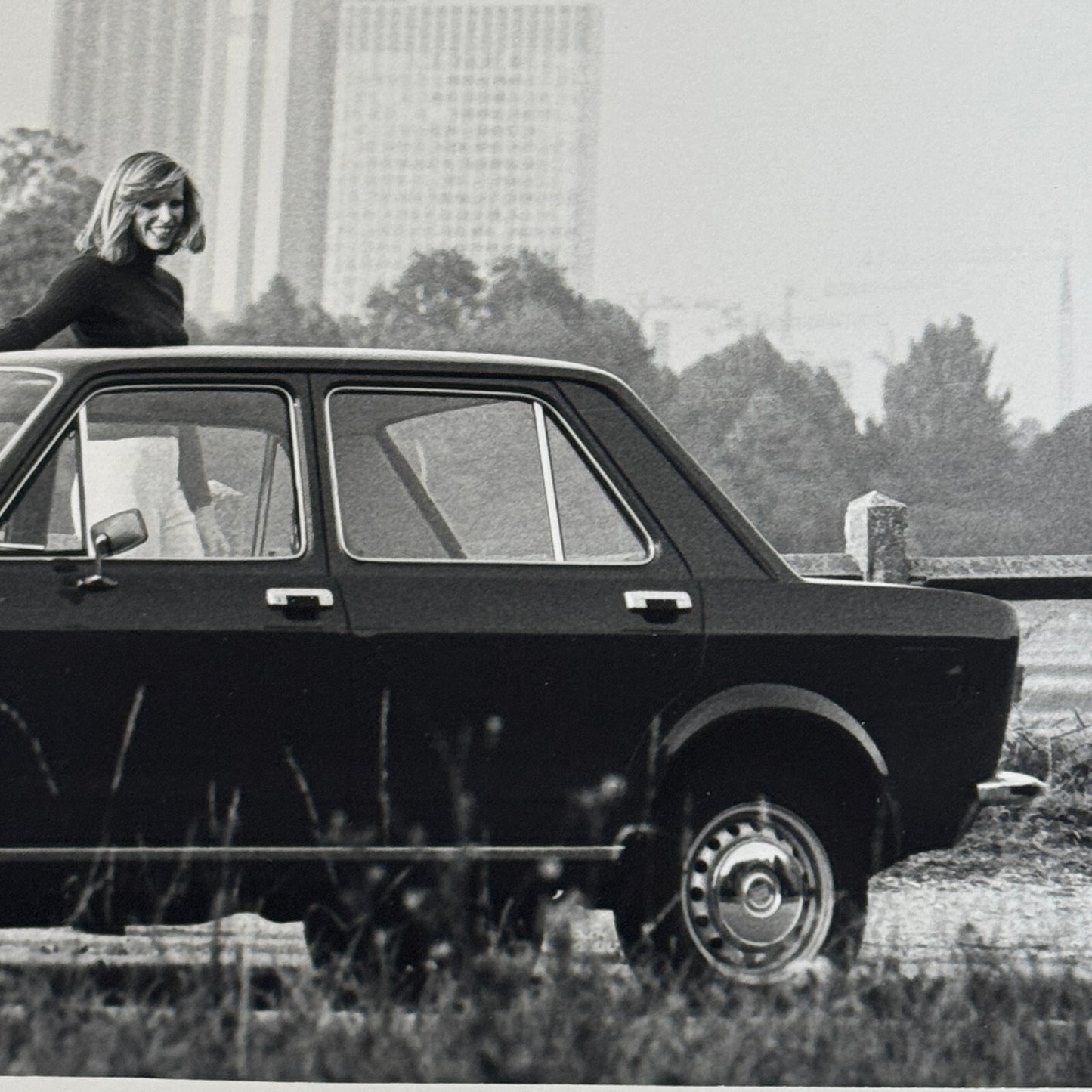 Fiat 128 Car Factory Press Photo Photograph Print Vintage