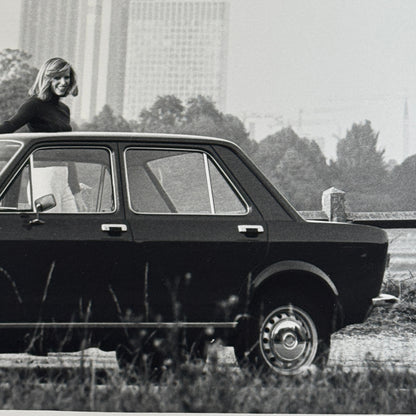 Fiat 128 Car Factory Press Photo Photograph Print Vintage