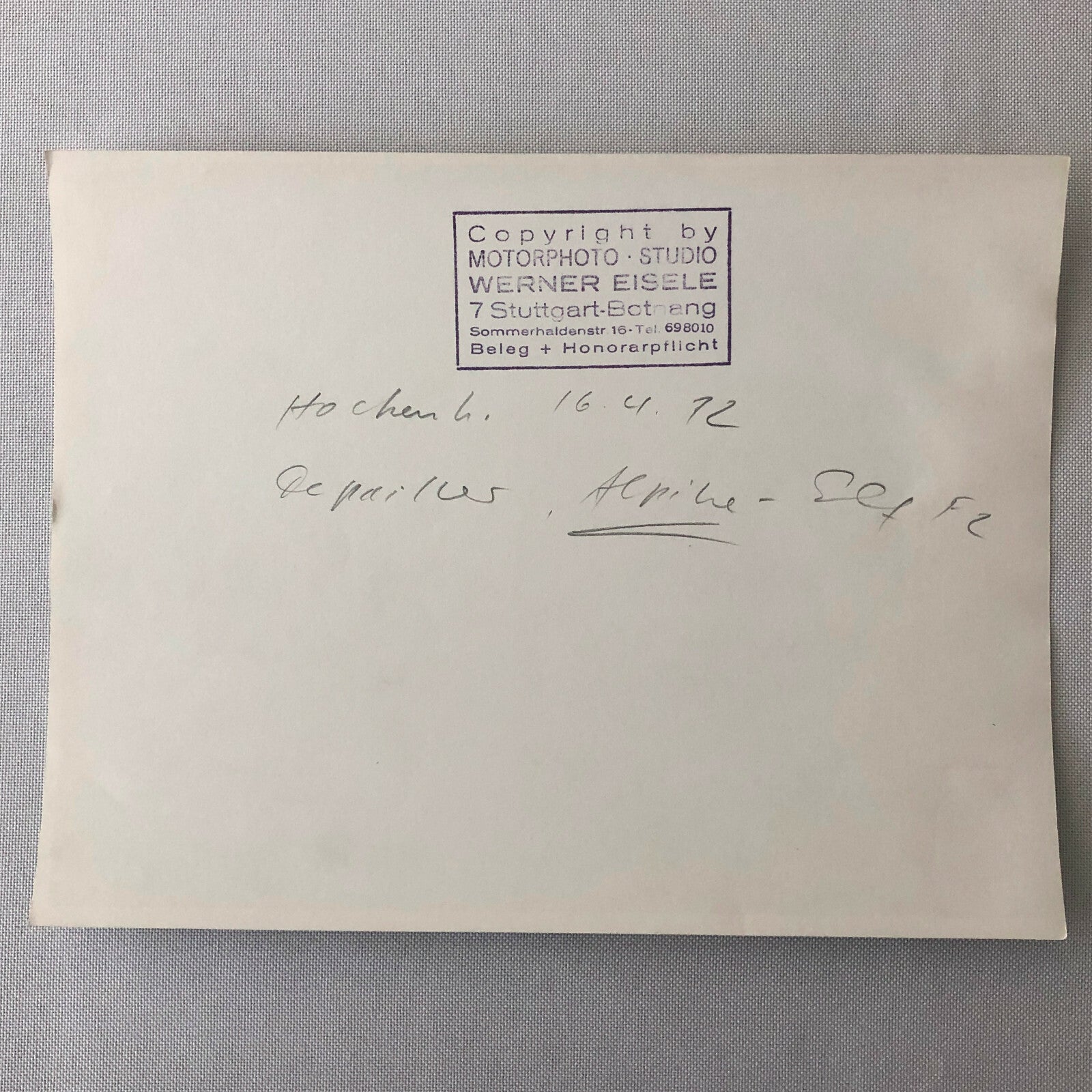Vintage 1972 Patrick Depailler Formula 2 F2 ELF Racing Car Photo Photograph 