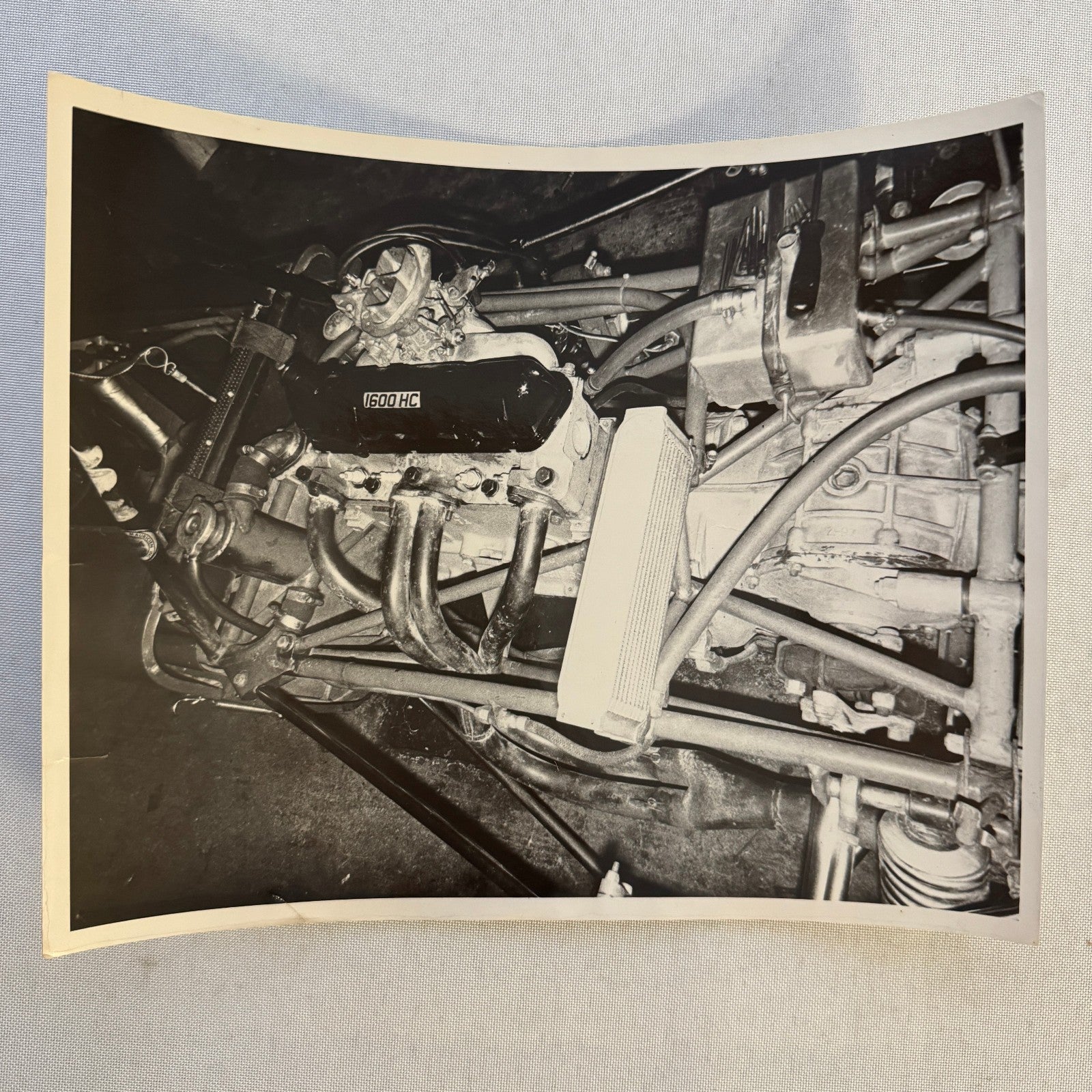 Vintage Car Racing Photo Photograph Print Engine Motor