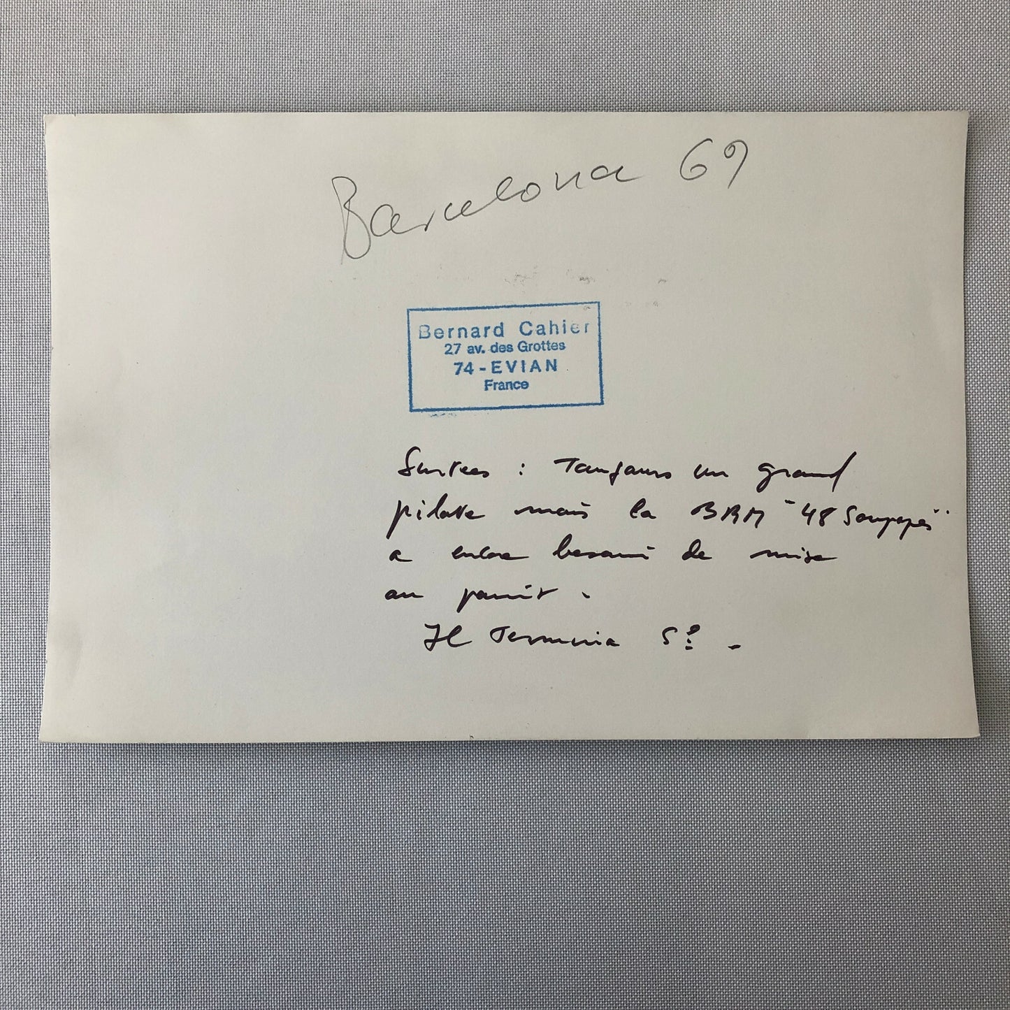 Vintage 1969 Barcelona Grand Prix Racing Photo Photograph John Surtees BRM Car