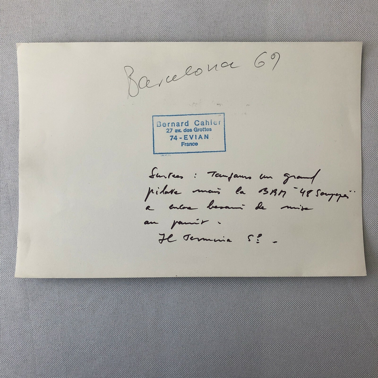 Vintage 1969 Barcelona Grand Prix Racing Photo Photograph John Surtees BRM Car