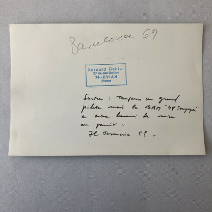 Vintage 1969 Barcelona Grand Prix Racing Photo Photograph John Surtees BRM Car