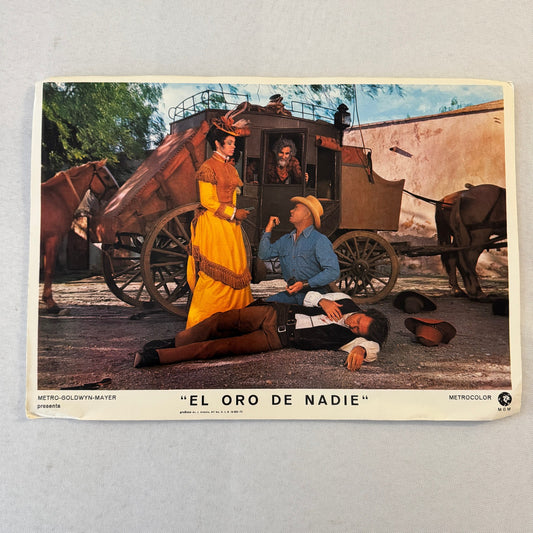 Vintage Movie Lobby Card Catlow El Oro de Nadie Spanish Film MGM
