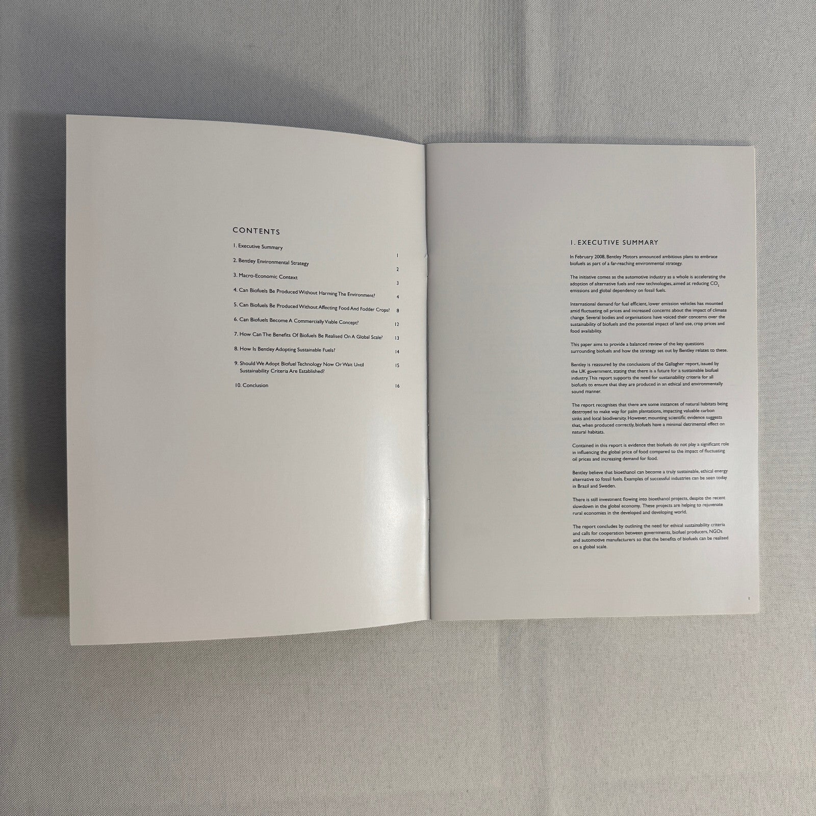 Bentley and the Future of Bio Fuels Car Sales Brochure Catalog Advertising 2009