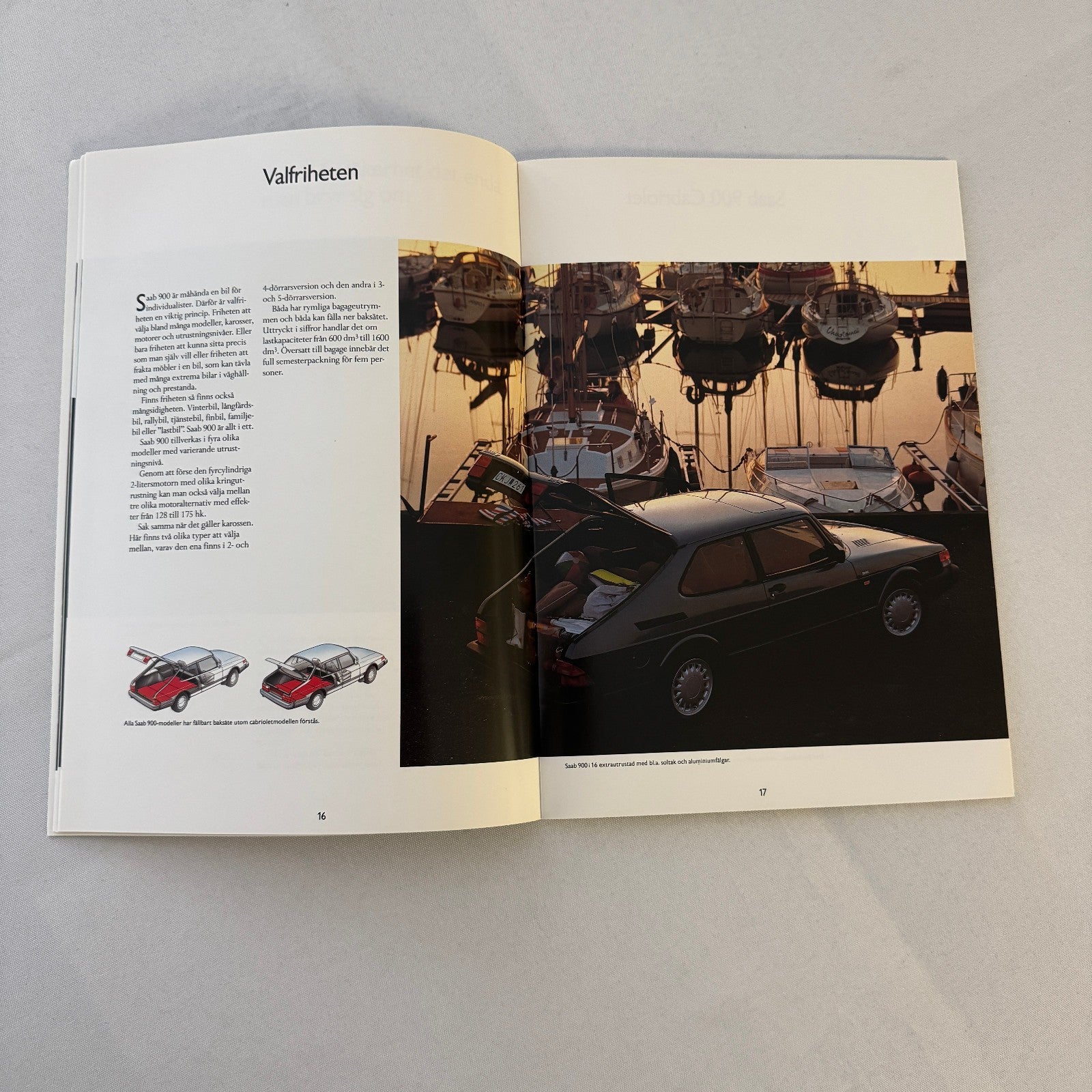 1990 Saab 900 Car Sales Brochure Catalog Saab 900 Cabriolet Turbo Aero SWEDISH