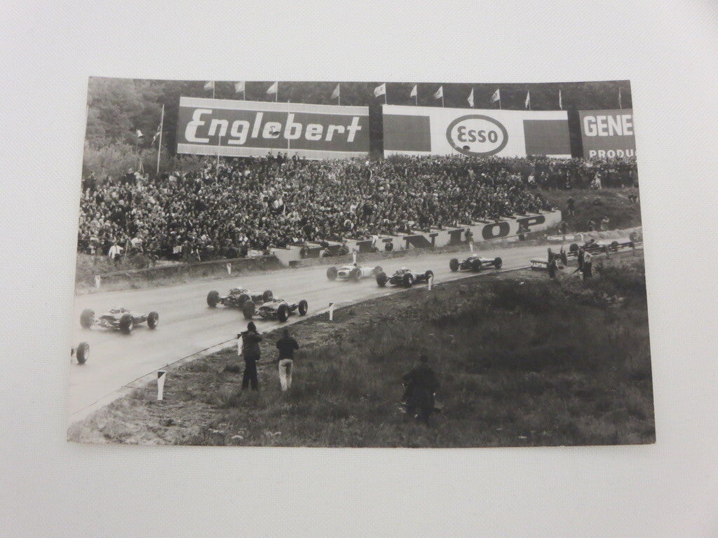 Vintage 1965 Belgian Grand Prix Racing Photograph Photo - Press Image Cars Esso 