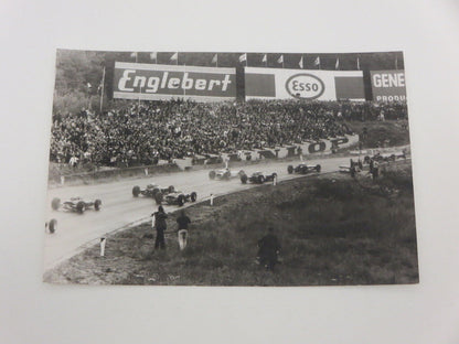 Vintage 1965 Belgian Grand Prix Racing Photograph Photo - Press Image Cars Esso 