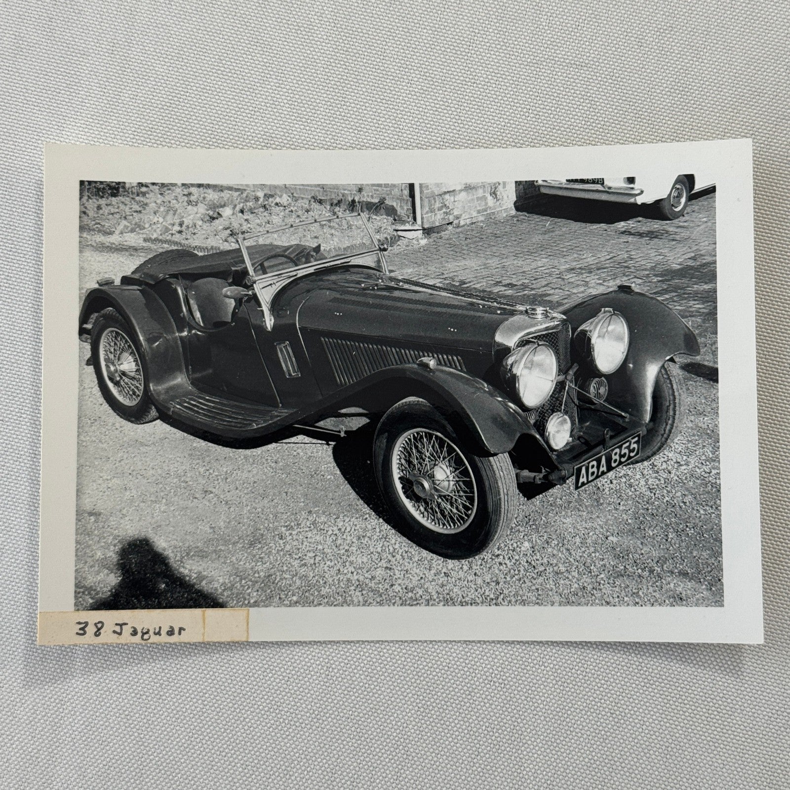 1938 Jaguar SS100 Car Photo Automobile Photograph Vintage Jaguar SS 100 Lot 2x