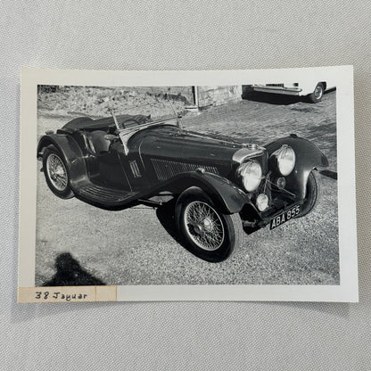 1938 Jaguar SS100 Car Photo Automobile Photograph Vintage Jaguar SS 100 Lot 2x