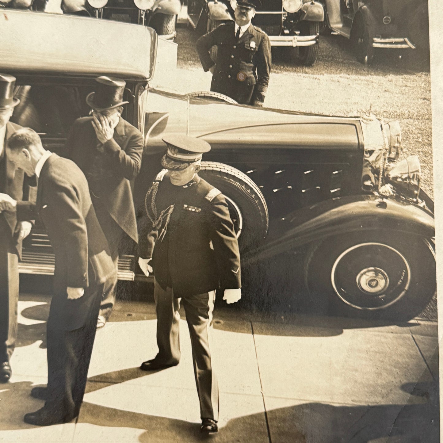 Press Photo Photograph President Herbert Hoover Limousine Car Automobile 1931