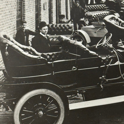 1906 Oldsmobile Car Photo Photograph Print Vintage Factory Plant Boxcar Train GM