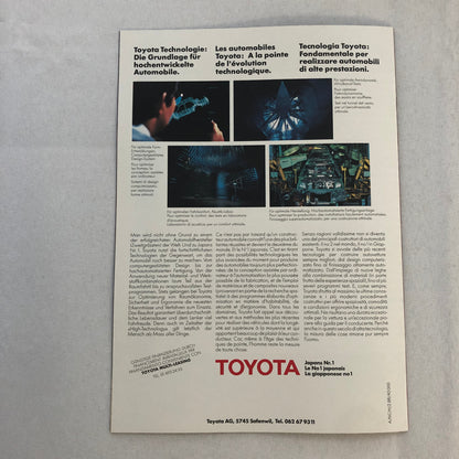 Vintage Toyota MR2 Car Sales Brochure Catalog Advertising GERMAN TEXT