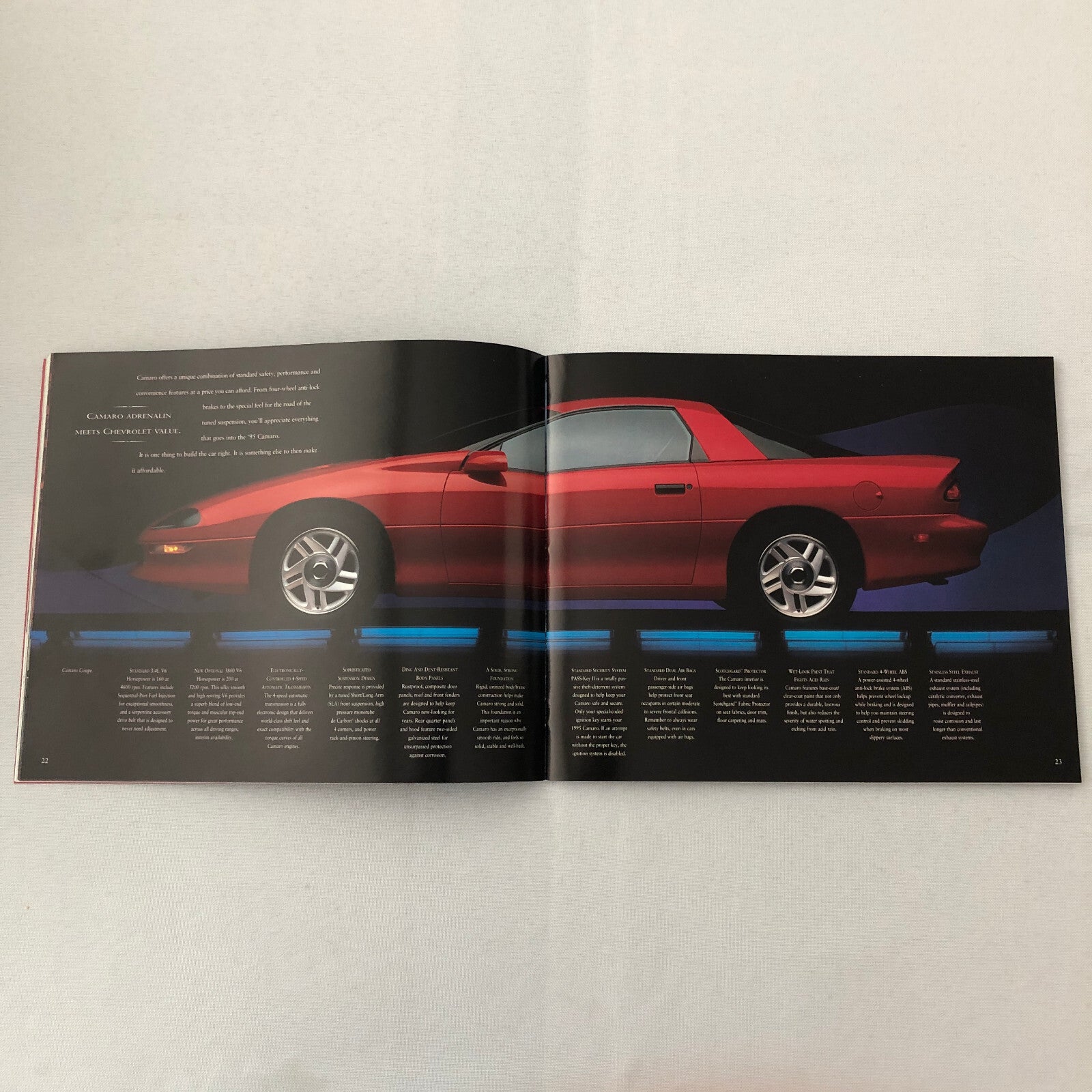 1995 Chevrolet Sales Brochure Catalog Camaro Lumina Beretta Caprice Impala SS