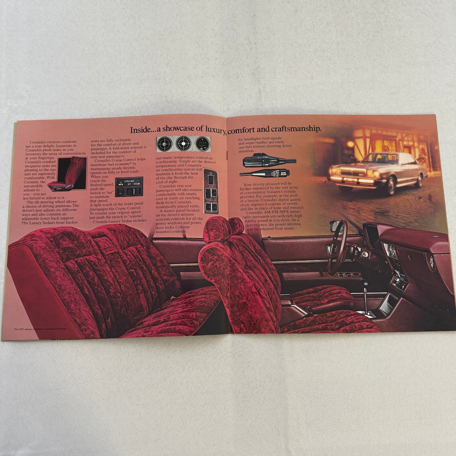 1980 Toyota Cressida Car Sales Brochure Catalog 4 Door Sedan Deluxe Wagon
