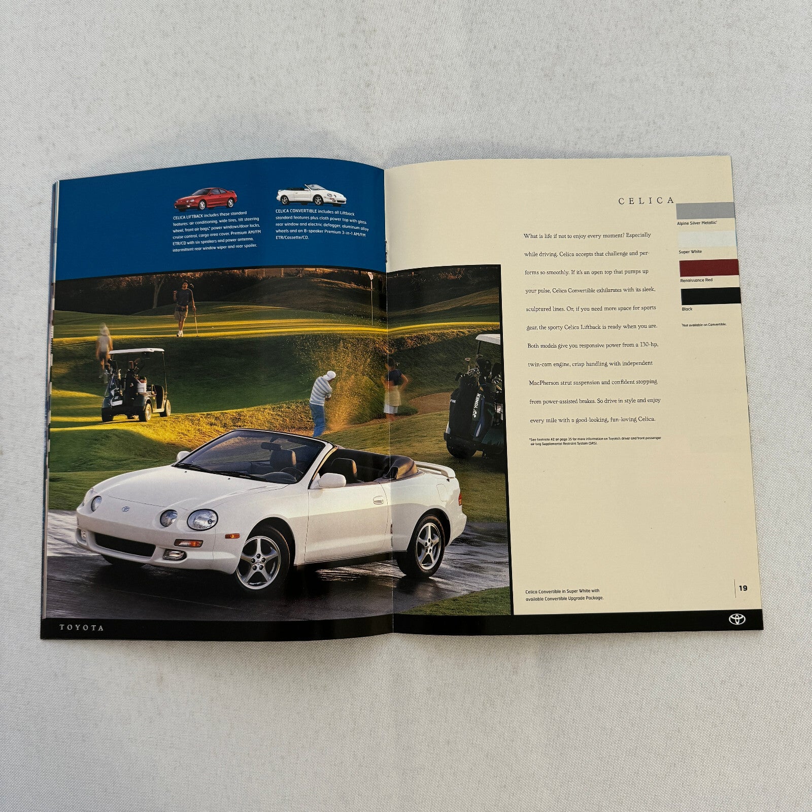 1999 Toyota Sales Brochure Catalog Solara Celica Corolla Tacoma Rav4 LandCruiser
