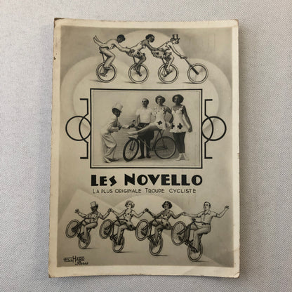 Circus Performer Bicycle Balancing Act Vintage Photo Photograph Les Novello