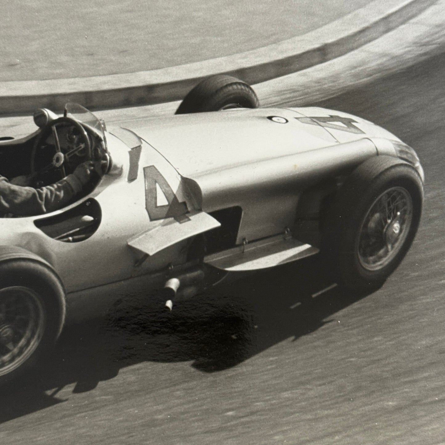 Mercedes W196 Racing Car 1955 Monaco Grand Prix Race Photo Photograph Modern