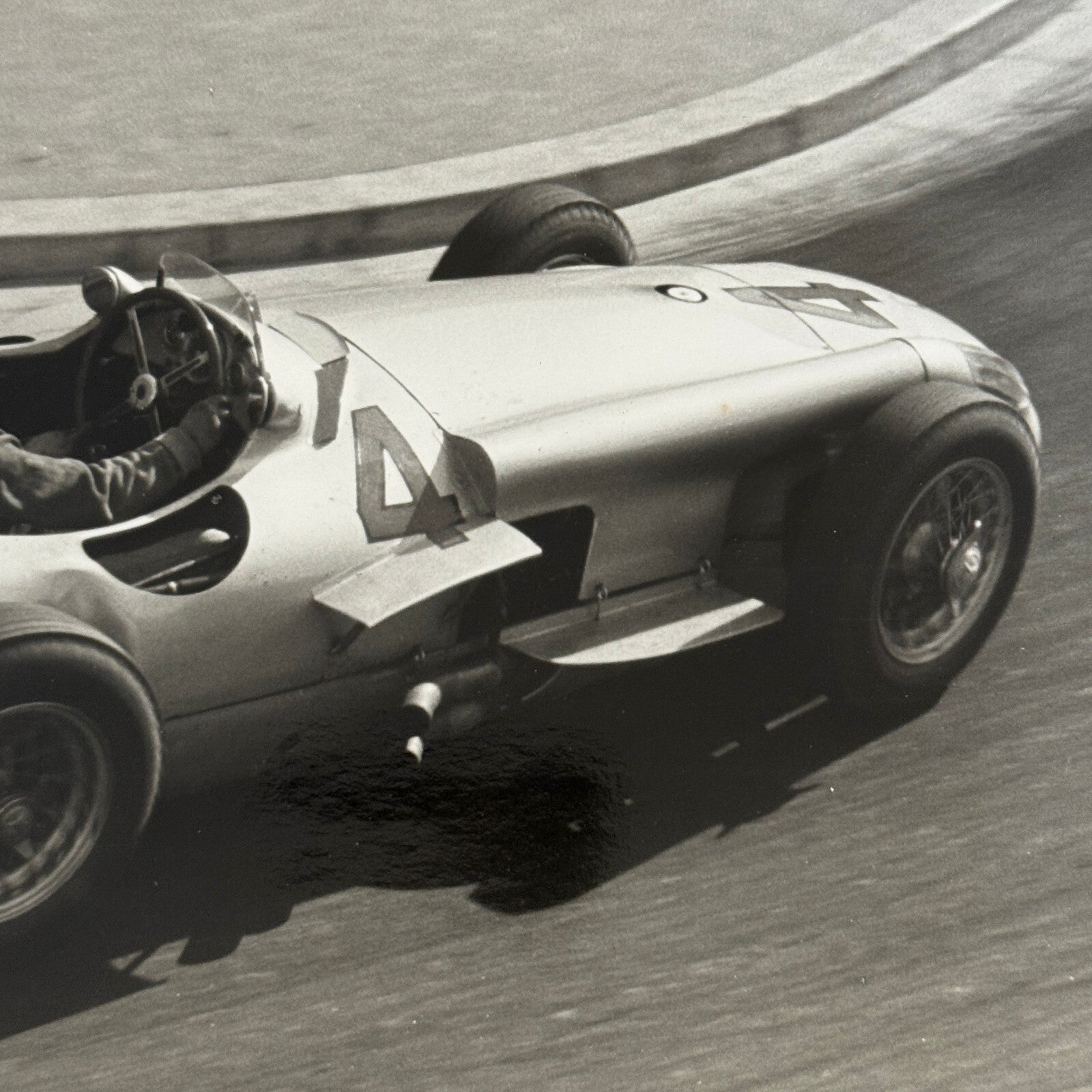 Mercedes W196 Racing Car 1955 Monaco Grand Prix Race Photo Photograph Modern