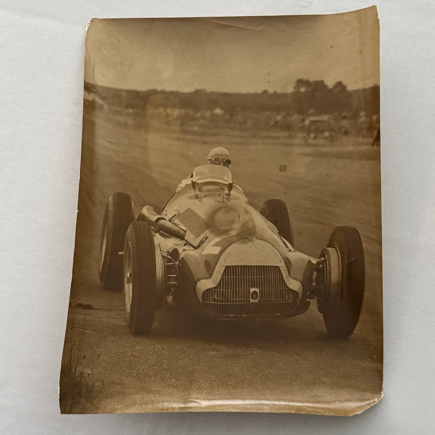 Vintage Racing Photo Juan Manuel Fangio 1951 British Grand Prix Silverstone