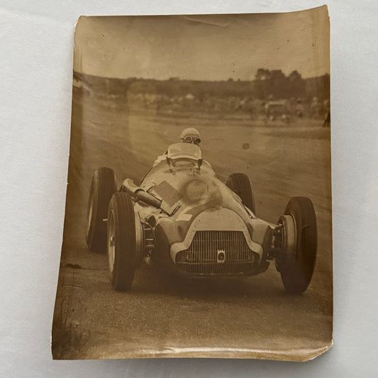 Vintage Racing Photo Juan Manuel Fangio 1951 British Grand Prix Silverstone