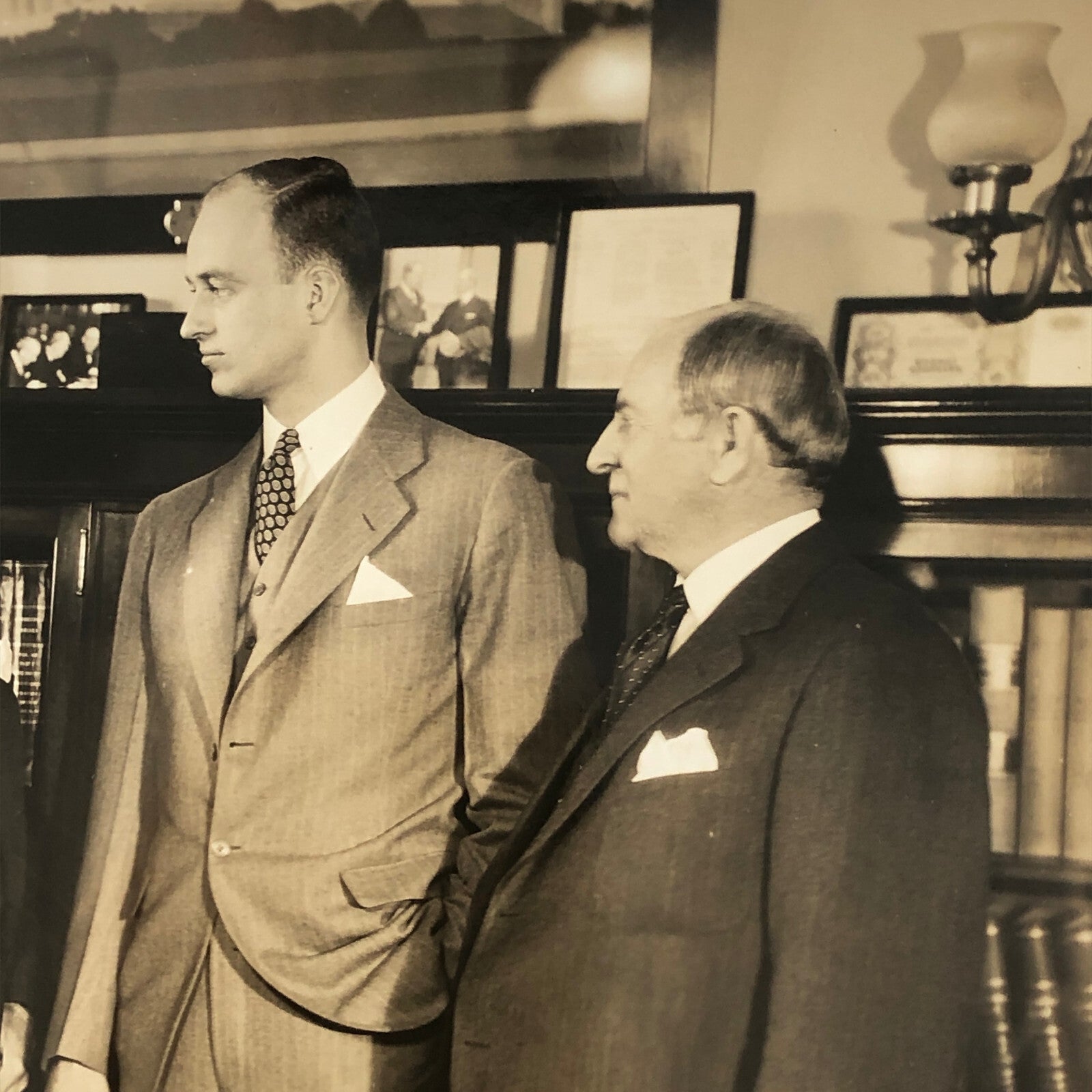 Press Photo Photograph President Franklin Roosevelt Son James with Senators 1933