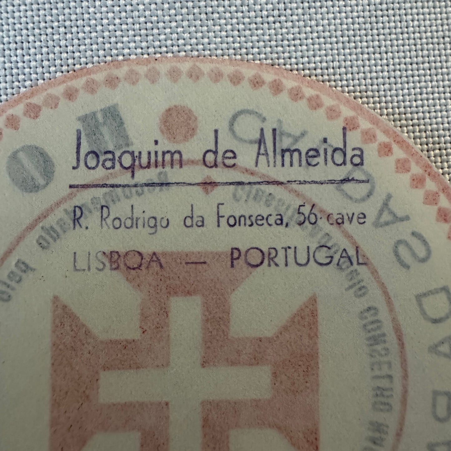 Vintage Hotel Travel Luggage Label Hotel Rosa Caldas Da Rainha Portugal