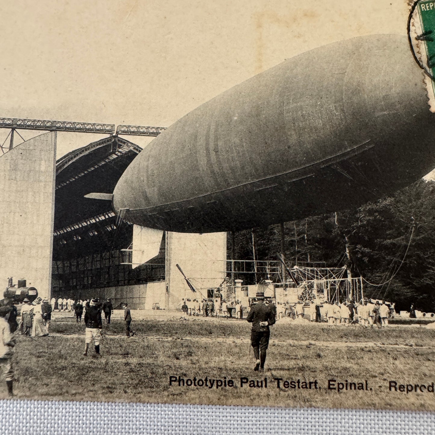 Vintage Zeppelin Airship Dirigible Postcard Post Card French Captaine Ferber