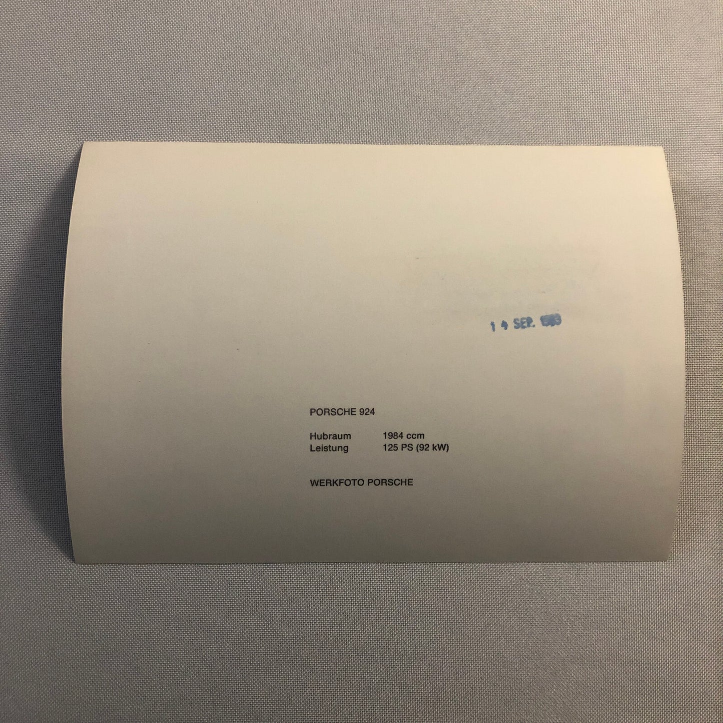 Vintage Porsche 924 Car Photo Photograph Print German