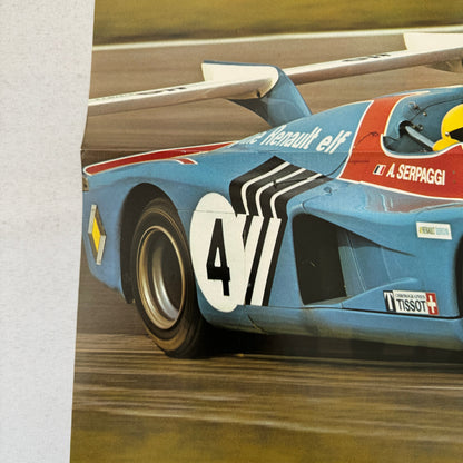 Vintage Renault Alpine V6 2 Liter Racing Car Poster Alain Serpaggi