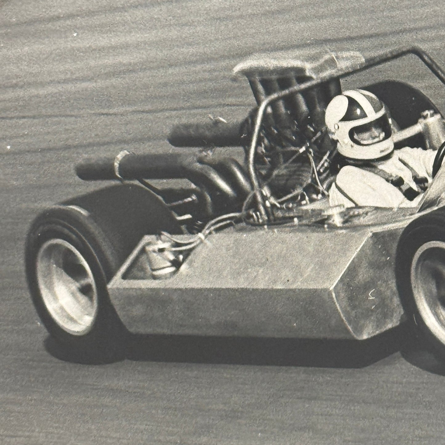 Vintage Racing Photo Photograph Race Car Motorport Testing
