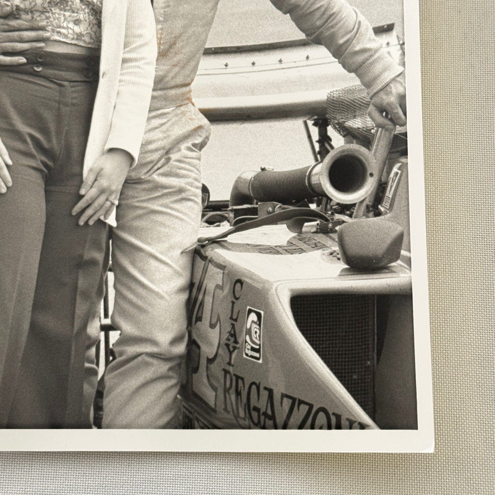 Racing Photo Clay Regazzoni with Woman Car Modern Print Photograph