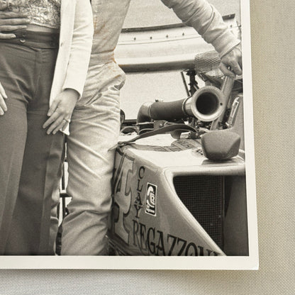Racing Photo Clay Regazzoni with Woman Car Modern Print Photograph